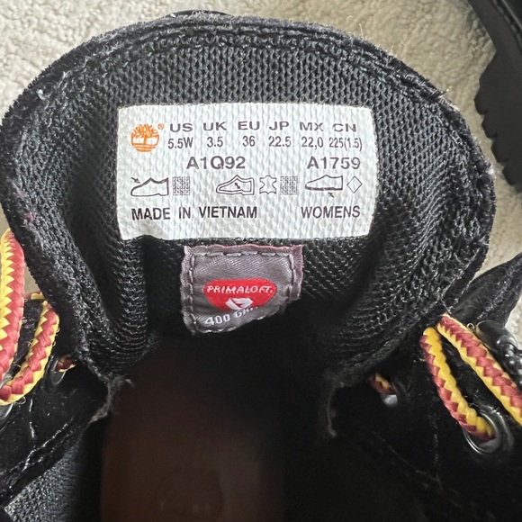 Off white Virgil Abloh x timerland black velvet boots - Picture 8 of 8